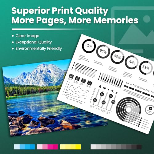 GREENBOX Remanufactured 63XL Ink Cartridge Replacement for HP OfficeJet 3830 5255 5258 Envy 4520 4512 4513 4516 DeskJet 1112 1110 3630, Black, Tri-color, 2-Pack - Image 4