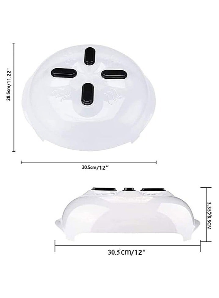 Hangsheng 2 Microwave Food Covers, With Four Top Magnets, Adhesive to the Microwave Surface for Safe Cooking Inside the Microwave, 30.5 CM - Image 2