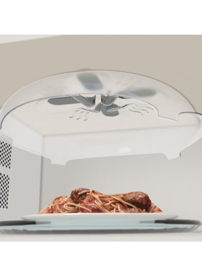 Hangsheng 2 Microwave Food Covers, With Four Top Magnets, Adhesive to the Microwave Surface for Safe Cooking Inside the Microwave, 30.5 CM - Image 4