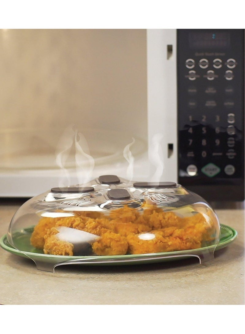 Hangsheng 2 Microwave Food Covers, With Four Top Magnets, Adhesive to the Microwave Surface for Safe Cooking Inside the Microwave, 30.5 CM - Image 5
