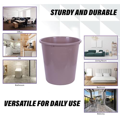 Kuber Industries Plastic Garbage Open Dustbin | Dustbin For Kitchen, Bathroom, Office| Plain Sada | 7 LTR | 066 | Beige - Image 5