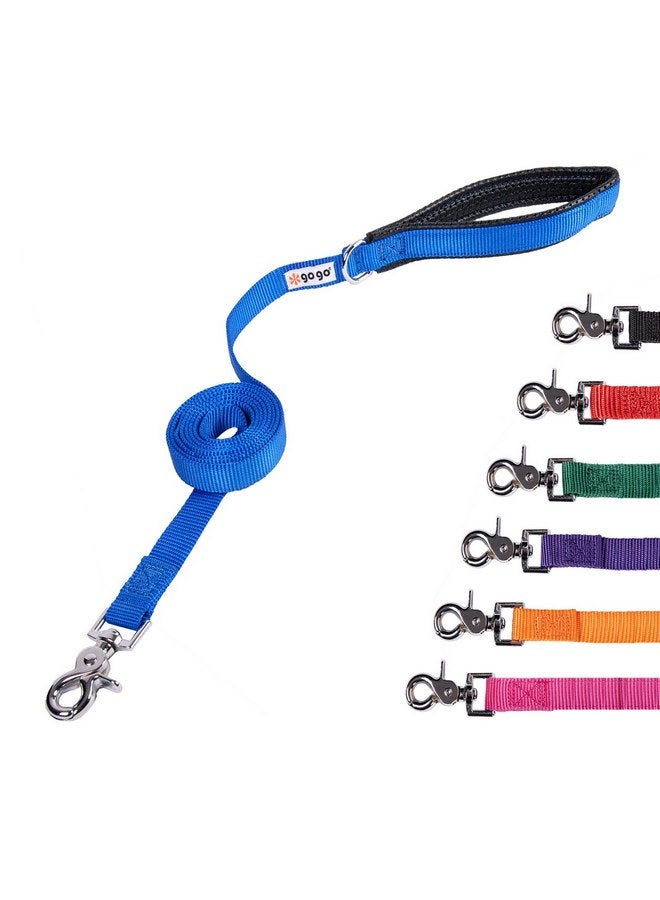 GOGO Pet Products 3/4-Inch Wide Comfy Nylon Dog Leash, 4-Feet Long, Blue - Image 1
