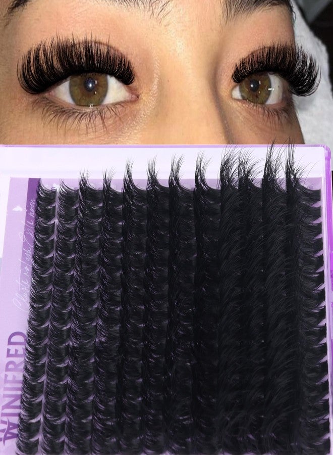 Winifred Lash Clusters Eyelash Extension Thick Volume Individual Lashes 100D Lash Extension 18mm D Curvature Clusters Lashes Mink Lash Cluster DIY Extension Eyelash (180pcs) - Image 4