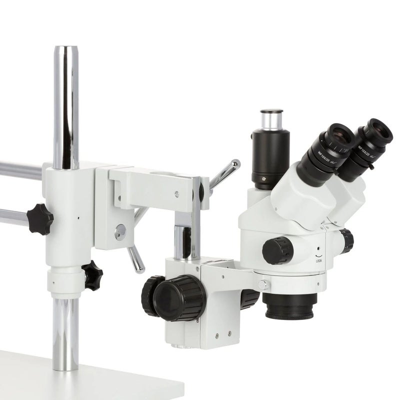 AmScope AmScope  35X45X SimulFocal Stereo Lockable Zoom Microscope on Dual Arm Boom Stand  SM4NTPX - Image 4