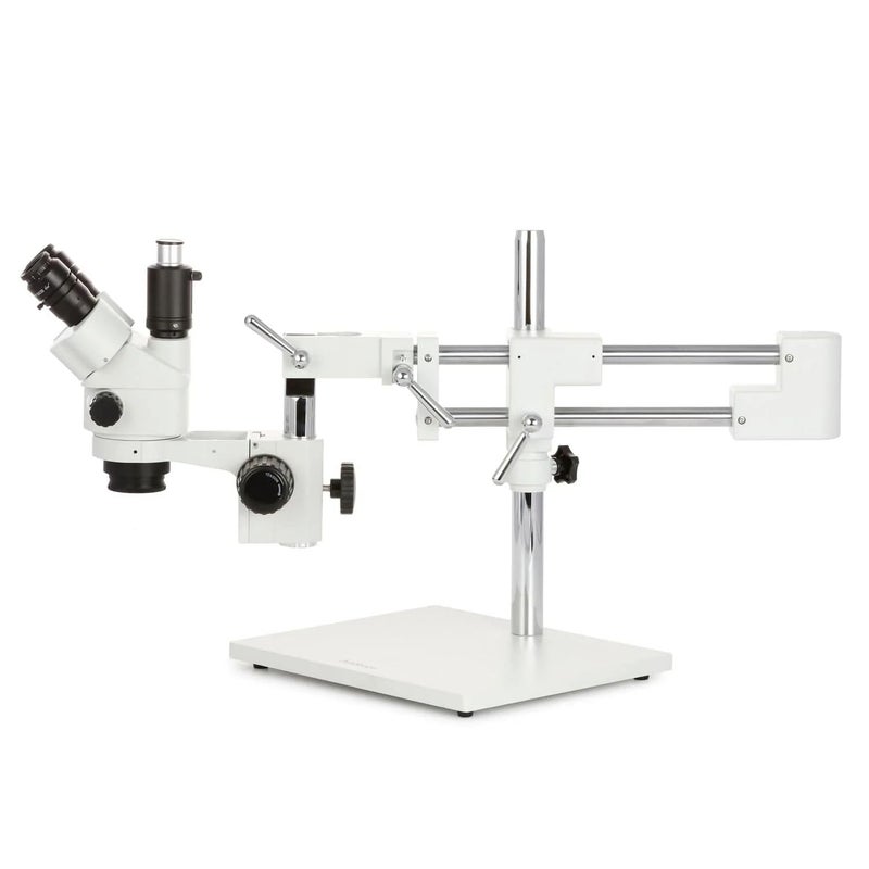 AmScope AmScope  35X45X SimulFocal Stereo Lockable Zoom Microscope on Dual Arm Boom Stand  SM4NTPX - Image 5