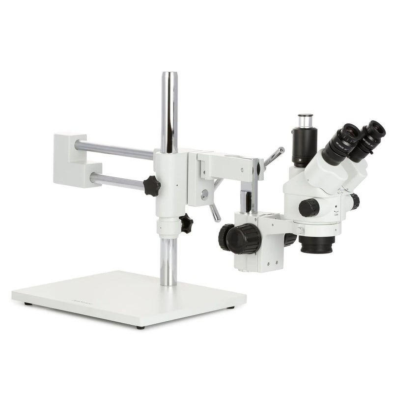 AmScope AmScope  35X45X SimulFocal Stereo Lockable Zoom Microscope on Dual Arm Boom Stand  SM4NTPX - Image 3