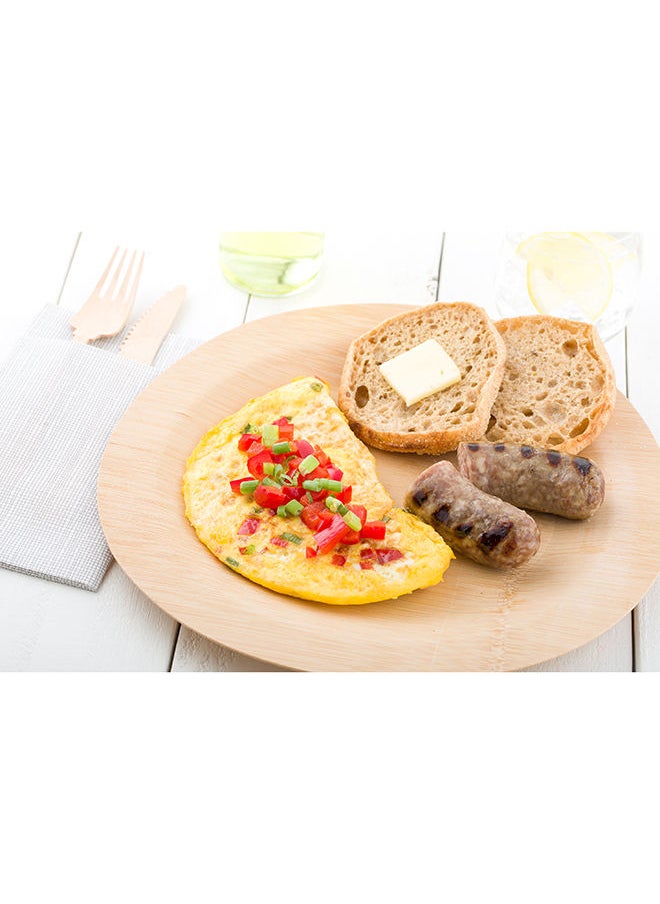 Restaurantware Restaurantware-10.8 Inch Bamboo Leaf Plates, 100 Disposable Bamboo Plates - Sustainable, heavy-duty, Bamboo Round Dinner Plates, For Parties, Wedding Banquets Or Catered Events  - Image 3