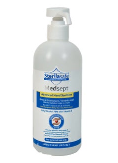 Sterilasafe Sterilasafe MedSept Advanced Hand Sanitizer Ethanol Alcohol Refreshing gel 70%, with Vitamin E, General disinfectant/antimicrobial, Personal Hygiene, 500 ML  - Image 1
