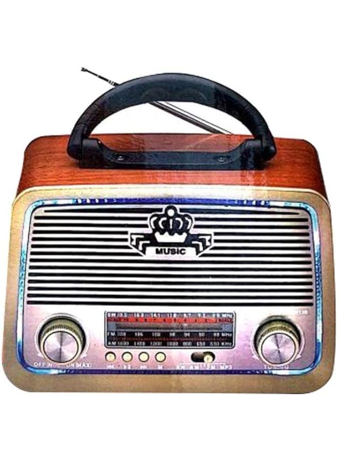 Generic Dlc Bluetooth Radio Speaker (Brown/Black/Silver) - Image 2