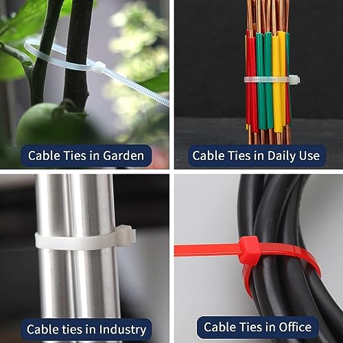 XINGO 1000 PCS Black Zip Ties 12 Inch, 60 LBS Tensile Strength, Self-Locking Nylon Plastic Nylon PA66 Wire Ties for Indoor and Outdoor Use - Image 4