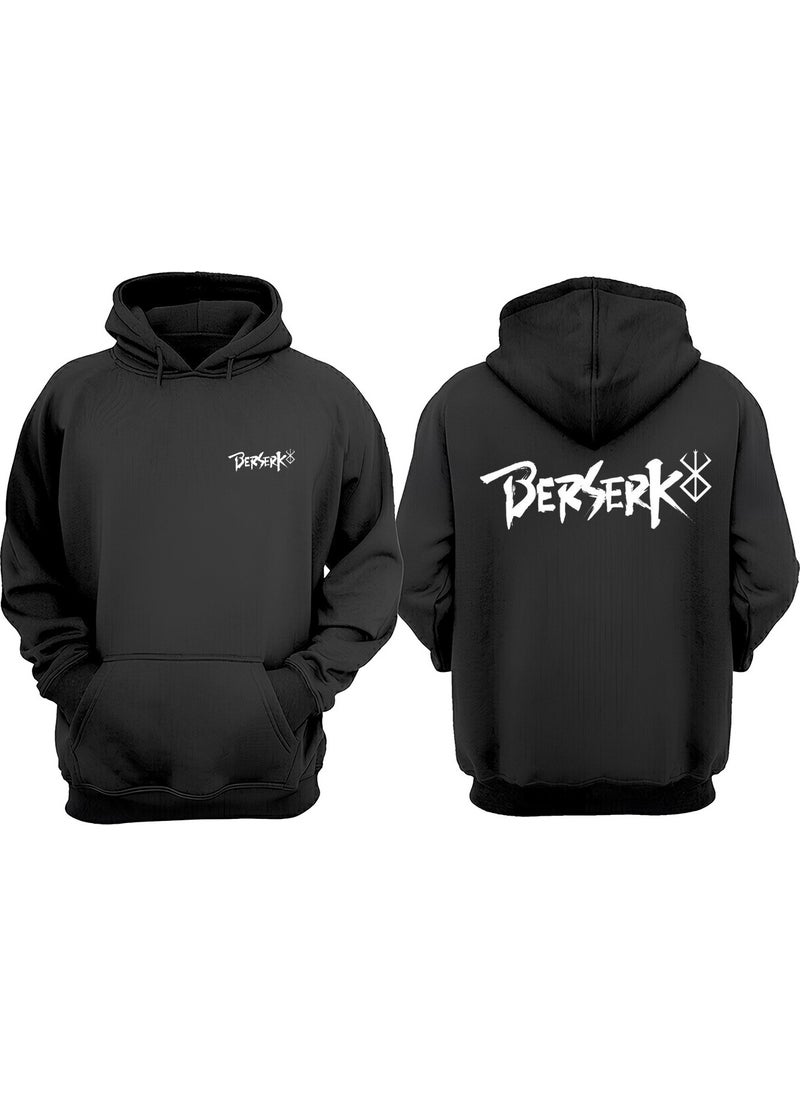The Wert - Unisex Black Swordman By Hypertwenty Design Front Back Printed Regular Fit Black Sweatshirt - Image 1