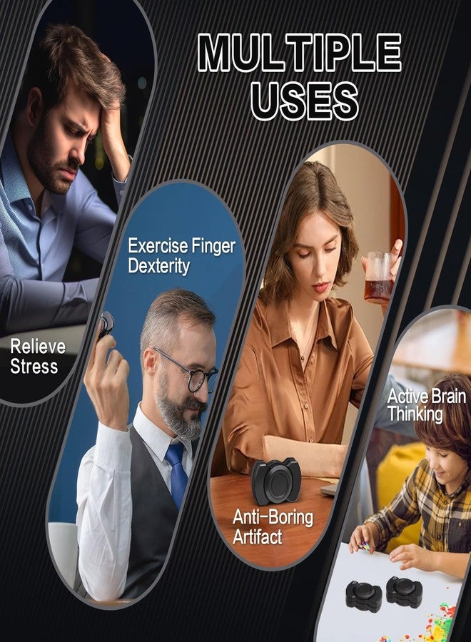 Pmeixcy Adult Stress Relief Fidget Toy, Black Silent Handheld Gadget - Compact Anxiety Relief Trainer for Focus, Relaxation & Fine Motor Skills, Office Travel Stress Tool - Image 5