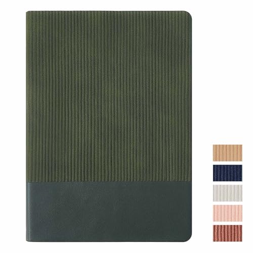 TSFPapier Dotted Journal Notebook Soft Cover PU Leather Journaling Notebooks for Women Men Writing Work Office School 160 Pages 100 GSM Thick Paper A5 Dotted 80 Sheets 5.79"x8.27", Dark Green - Image 1