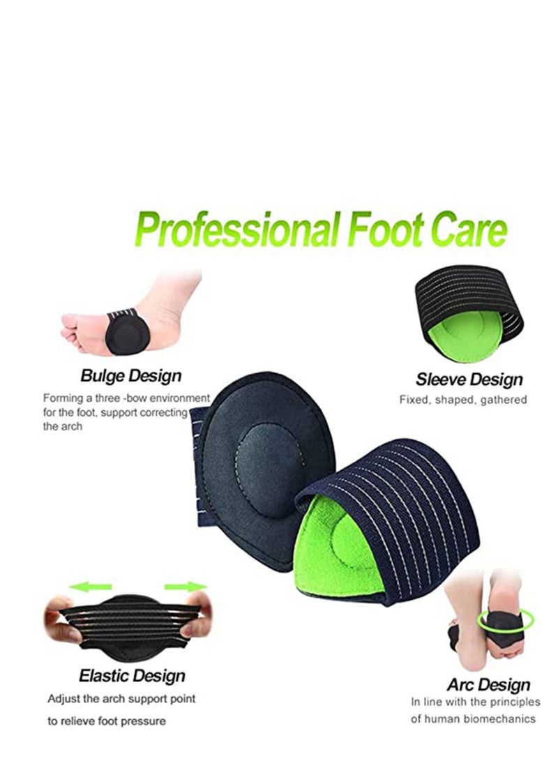 SYOSI Foot Arch Support,  2 Pairs Cushioned Compression Foot Supporter Elastic Padded Fasciitis Arch Support Sleeves for Fallen Arches, Heel Spurs, Flat and Achy Feet Problems for Foot Care - Image 4