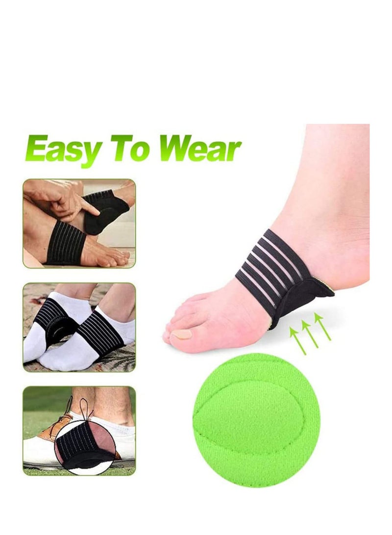 SYOSI Foot Arch Support,  2 Pairs Cushioned Compression Foot Supporter Elastic Padded Fasciitis Arch Support Sleeves for Fallen Arches, Heel Spurs, Flat and Achy Feet Problems for Foot Care - Image 5