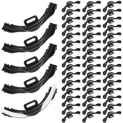 Pushglossy 50 Pcs 3/8" - 1/2" Pex 90 Degree Bend Support, Plastic 90 Degree Elbow Tubing Bend Support Black Pex Fittings Clamps Pipe Holder 1/2 Inch - Image 1