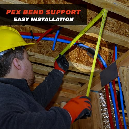 Pushglossy 50 Pcs 3/8" - 1/2" Pex 90 Degree Bend Support, Plastic 90 Degree Elbow Tubing Bend Support Black Pex Fittings Clamps Pipe Holder 1/2 Inch - Image 5