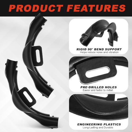 Pushglossy 50 Pcs 3/8" - 1/2" Pex 90 Degree Bend Support, Plastic 90 Degree Elbow Tubing Bend Support Black Pex Fittings Clamps Pipe Holder 1/2 Inch - Image 3