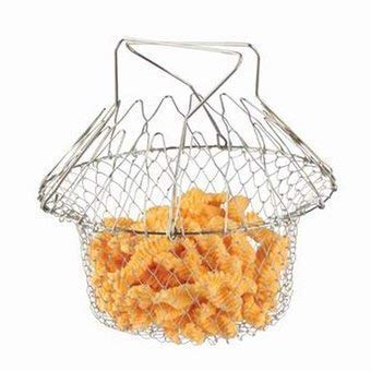 Cheet Enterprise Net Kitchen Cooking Tool Foldable Strainer Basket Frying Mesh Magic Basket Stainless Steel - Image 1
