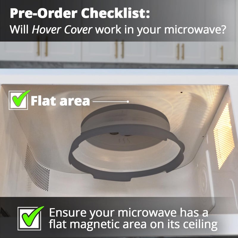 HOVER COVER Magnetic Microwave Splatter Cover, Collapsible Microwave Cover for Food - Vented & Magnetic Microwave Plate Cover, 10-inch, BPA-Free - Graphite - Image 3