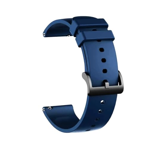 Gladiadora® 22mm Watch Strap Compatible with Samsung Watch,S Pro,Realme,Pro 4 Max,Ultra,Ultra 2,One Plus Boat Flash, Noise Colorfit Pulse Grand, Noise Colorfit Soft Silicone_22mm Navy,Blue - Image 1