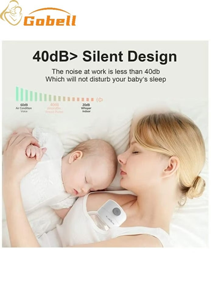 Gobell Double Breastfeeding Pump Electric , Hands Free, Pain Free, 2 Modes and 9 Levels + 30pcs Breastmilk Storage Bags - Image 2