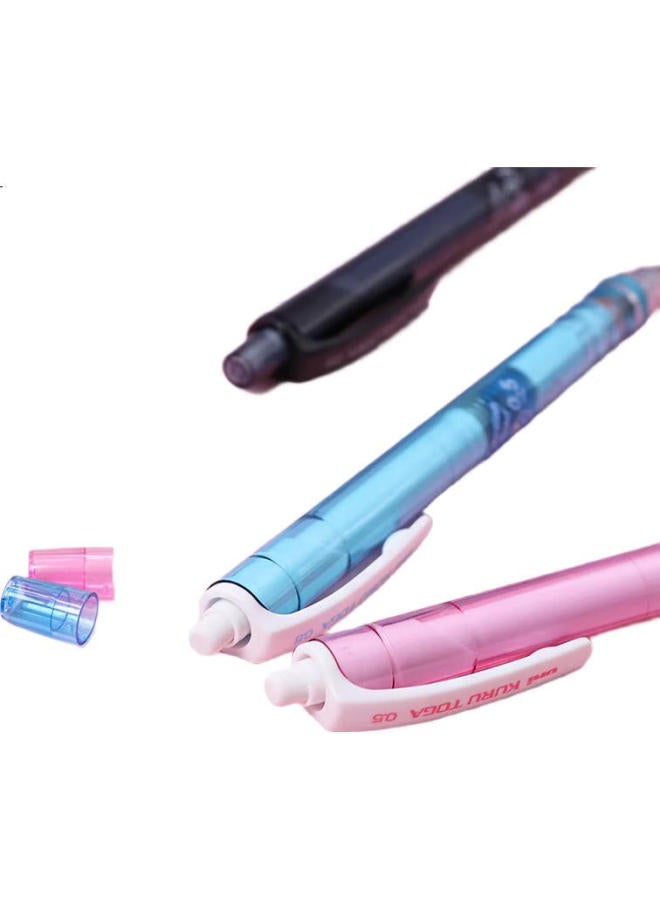 Uni قلم رصاص أوتوماتيكي من ميتسوبيشي (يوني) سلسلة كورو توغا M5-450T بزاوية دوران أوتوماتيكية 0.5 مم شفاف أسود عبوة فردية - Image 3