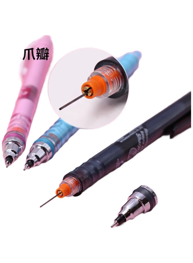 Uni قلم رصاص أوتوماتيكي من ميتسوبيشي (يوني) سلسلة كورو توغا M5-450T بزاوية دوران أوتوماتيكية 0.5 مم شفاف أسود عبوة فردية - Image 2