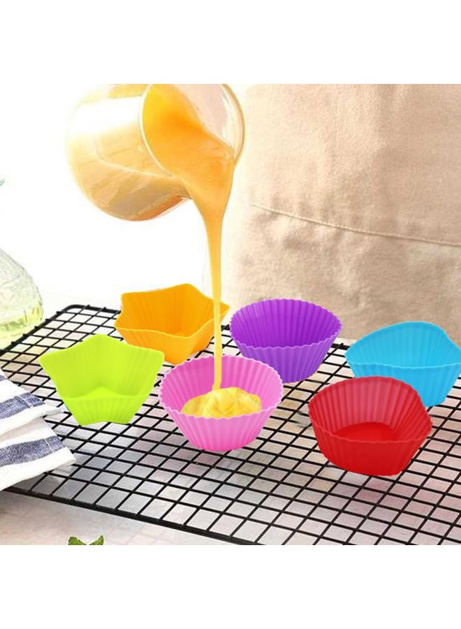 lyfLux 108 PCS Silicone Bento Box Dividers Kit, Bento Box Accessories, 90pcs Food Picks and 18pcs Silicone Cupcake Liners - Image 2