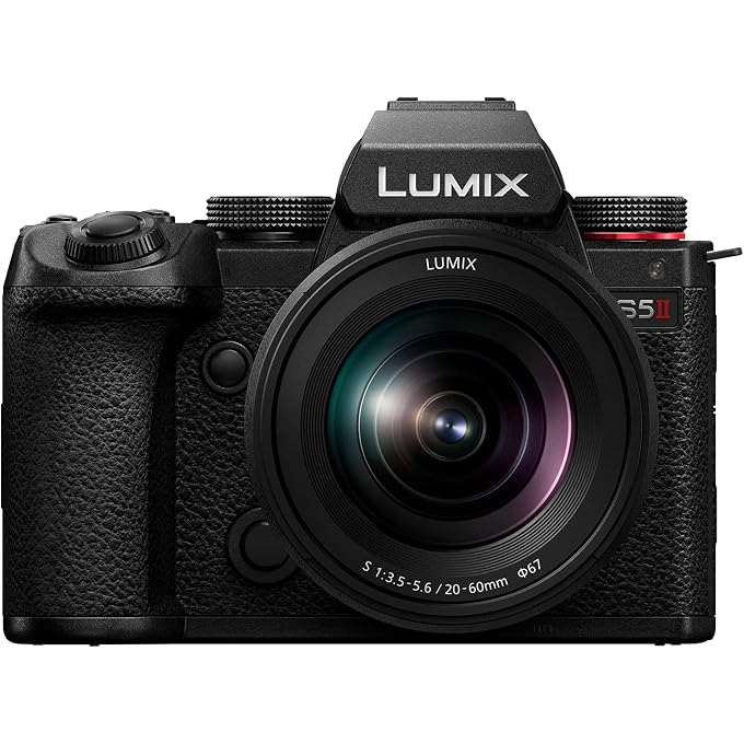 rayihni LUMIX S5II Mirrorless Camera, 24.2MP Full-Frame with Phase Hybrid AF, New Active I.S. Technology, Unlimited 4:2:2 10-Bit Recording with 20-60mm F3.5-5.6 L Mount Lens, DC-S5M2KK, Black | 24.2MP Full-Frame, Phase Hybrid Af, Active I.s, Internal 4:2:2 10-Bit 4k60p, Includes 20-60mm F/3.5-5.6 L-Mount Lens - Image 1