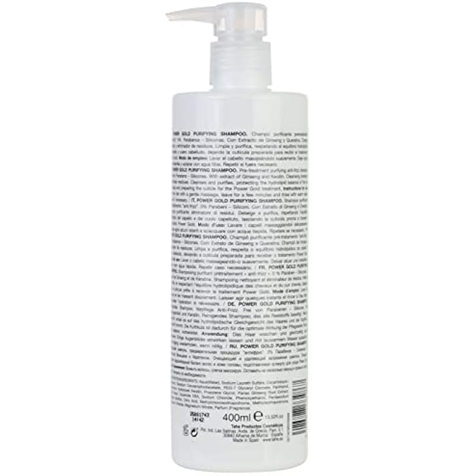 Tahe POWER GOLD CLEANSING PRE-TREATMENT SHAMPOO 400ML - Image 2
