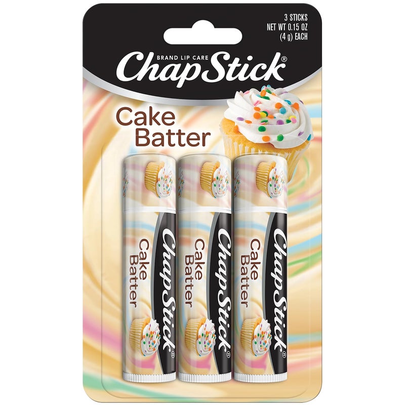 chapstick بلسم شفاه شابستيك، مجموعة آيس كريم 3 عبوات، مجموعة آيس كريم كلاسيك 3 عبوات + مجموعة سموار - عناية ممتعة ولذيذة للشفاه، هدية عيد ميلاد، هدايا حفلات، هدايا في الجوارير، 0.15 أونصة لكل منها - Image 1