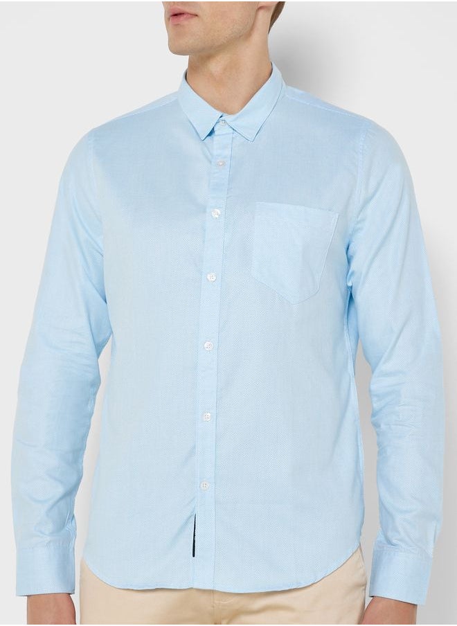 Thomas Scott - Spread Collar Classic Slim Fit Pure Cotton Casual Shirt - Image 1