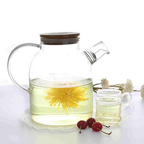 Diablos Borosilicate Glass Jug with Air Tight Bamboo lid 1.8 LTR- Glass Jug for Water, Juice, Milk, Tea, Coffee (1 PC) - Image 4
