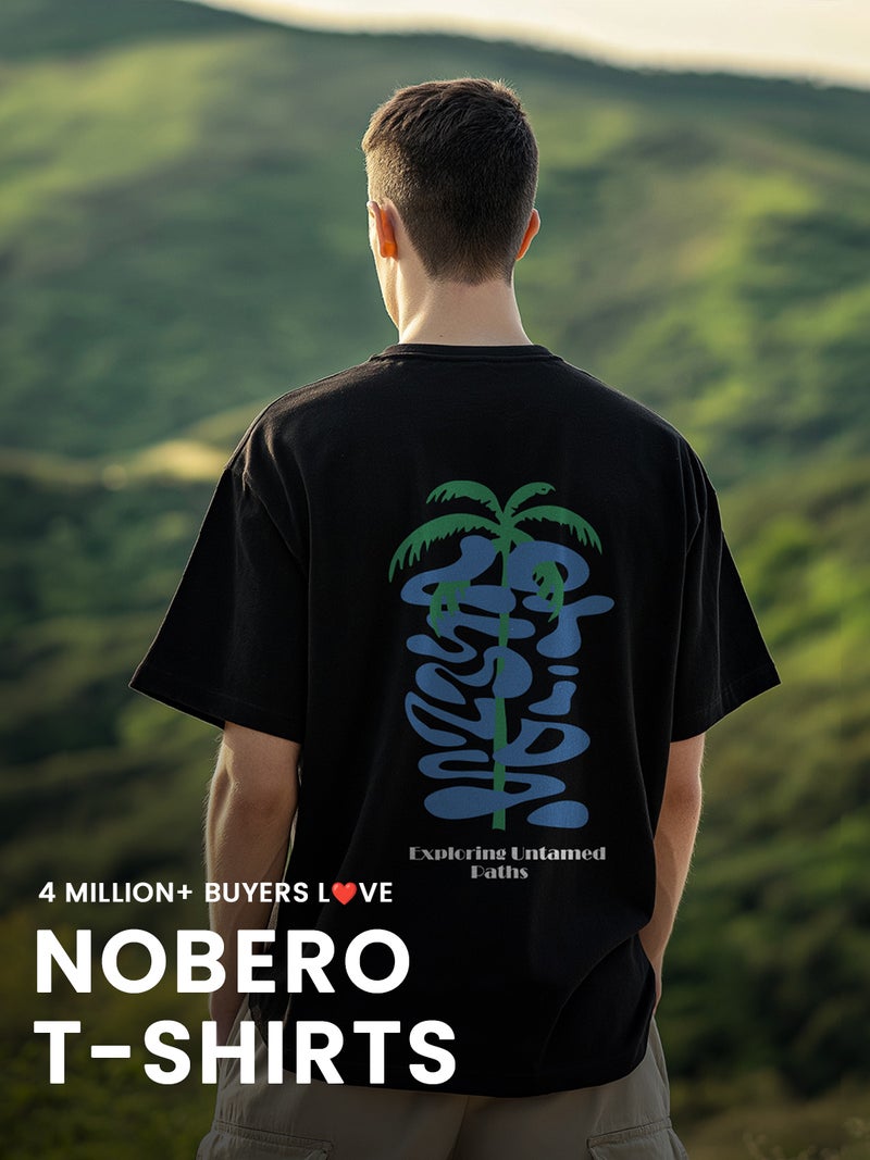 Nobero Men Oversized Graphic Printed T-shirt - Image 4