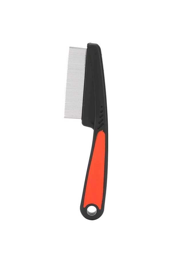 بت مشط براغيث الكلاب، مشط أسنان دقيقة من الفولاذ المقاوم للصدأ، مشط قمل، أداة احترافية لإزالة قمل الرأس، مشط شعر للحيوانات الأليفة، شعر طويل/قصير - أحمر وأسود - Image 1