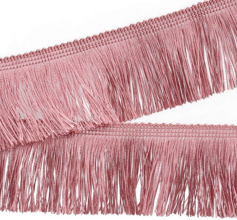 None/Brand Fringe Trim Tassel Lace 2.5Inch Width 5 Yards Long for Clothes Accessories Latin Wedding Dress and DIY Lamp Shade Decoration (Blush, 2.5Inch) - Image 5