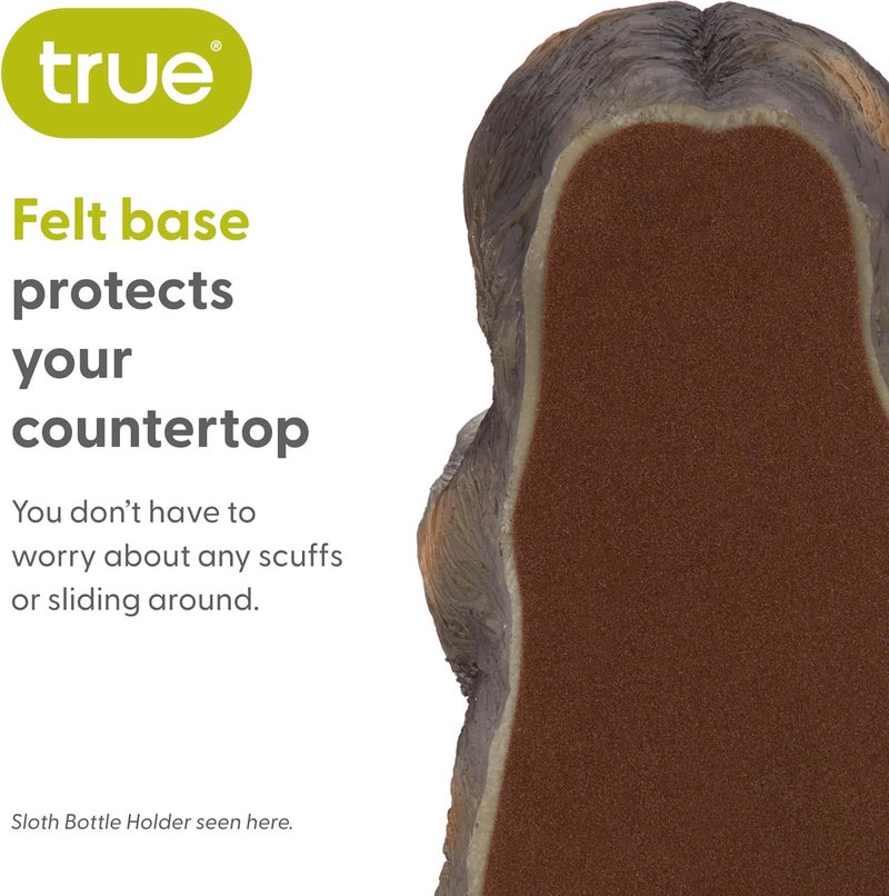 True Klutzy Kitty Cat Countertop Wine Bottle Holder Kitchen Decor Tabletop Wine Rack Animal Stand for Cat Lovers and Pet Owners, Black and White, Set of 1 - Image 4