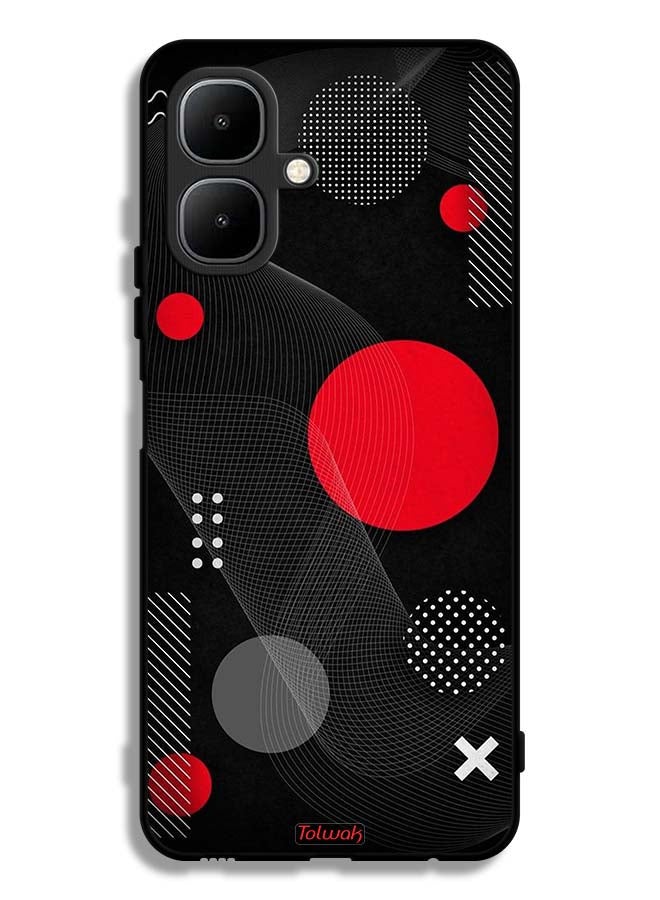 Tolwak Infinix Smart 10 Protective Case Cover Round And Cross Shape Pattern