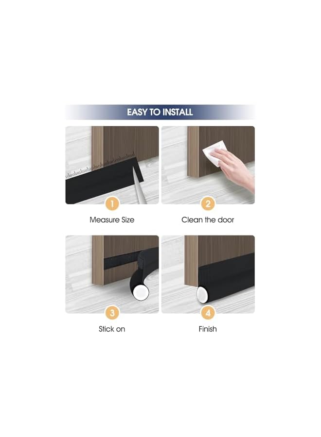 The Bros Door Draft Stopper, Draft Stoppers for Bottom of Door, Adjustable Door Sweep Noise Blocker 36inch, Sound Proof for Interior Exterior Doors - Image 4