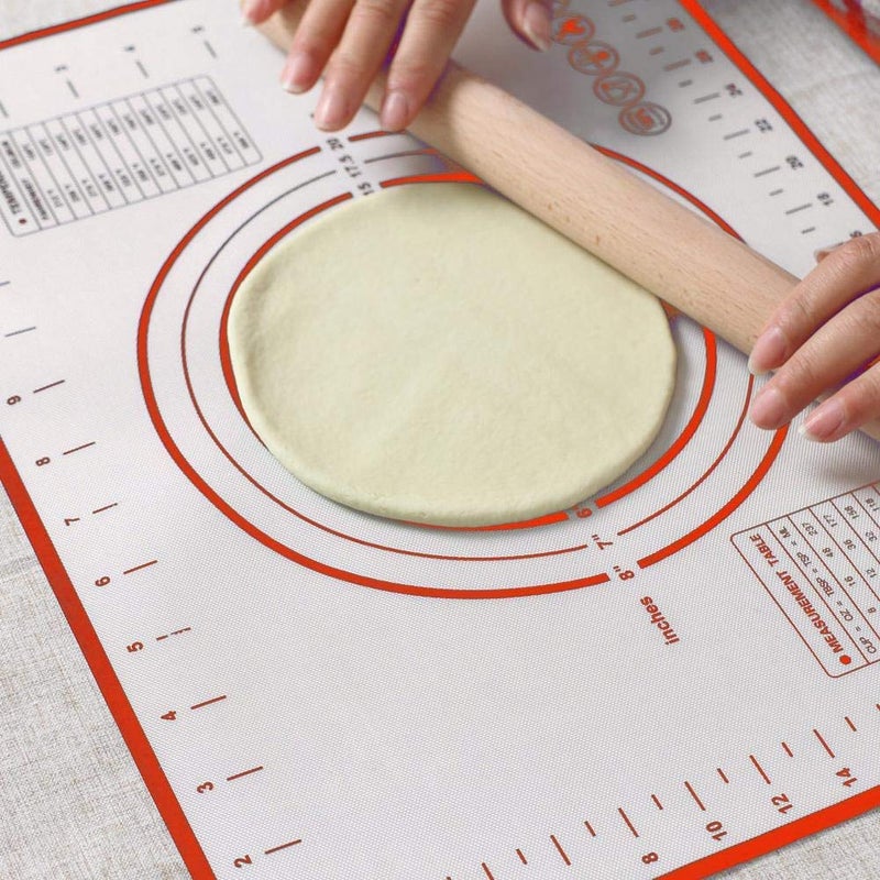 Wosta NonSlip Silicone Baking Pastry Mat Extra Large with Measurements 40by 60 Cm for Silicone BakingCounter Mat Dough Rolling MatOven LinerFondantPie Crust Mat by Folksy Super Kitchen - Image 4