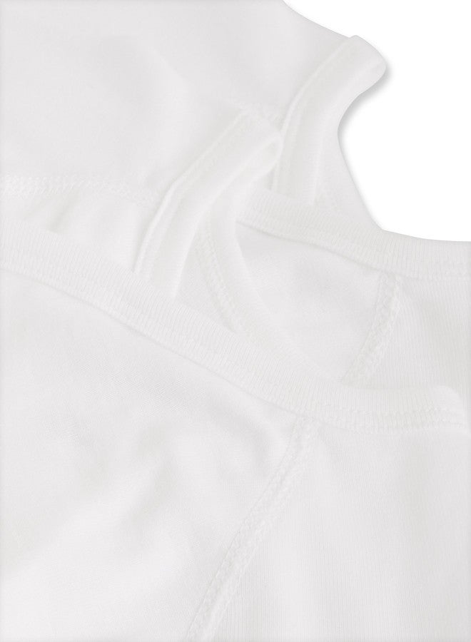 Petit Bateau Pack of 2 Unisex Newborn Baby Plain Long-Sleeve Bodysuits Style 1508154218 Sizes NB-36 Months (Size 6 Month Style 15081) White - Image 2