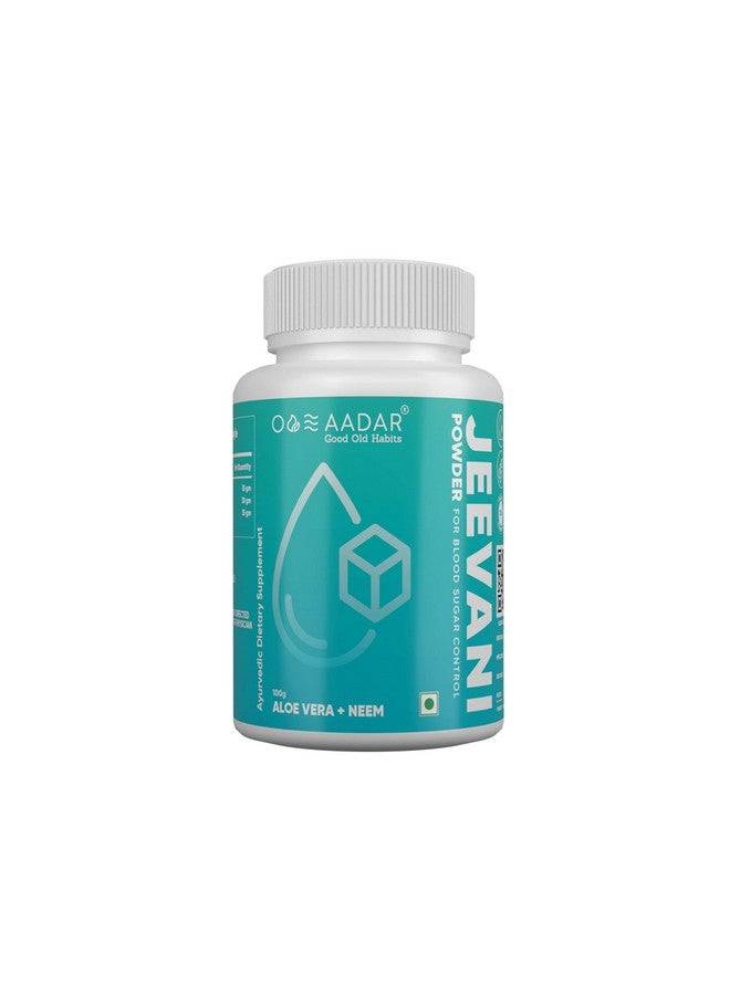 AADAR JEEVANI Ayurvedic Powder | Diabetes Care - Control Blood sugar level, Detoxification, Neem and Aloe Vera, 100 gm (Pack of 1) - Image 1
