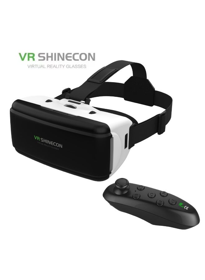general Classic VR Goggles VR SHINECON 3D Virtual Reality Glasses+Controller for TV, Movies & Video Games Compatible with iOS & Android Smartphone within 4.7-6.1inch Screen Phone, Blu-Ray Lenses Eye Protected, Soft & Comfortable Adjustable Distance, IMAX Giant Screen/Panoramic Roaming/ Immersive Games - Image 1