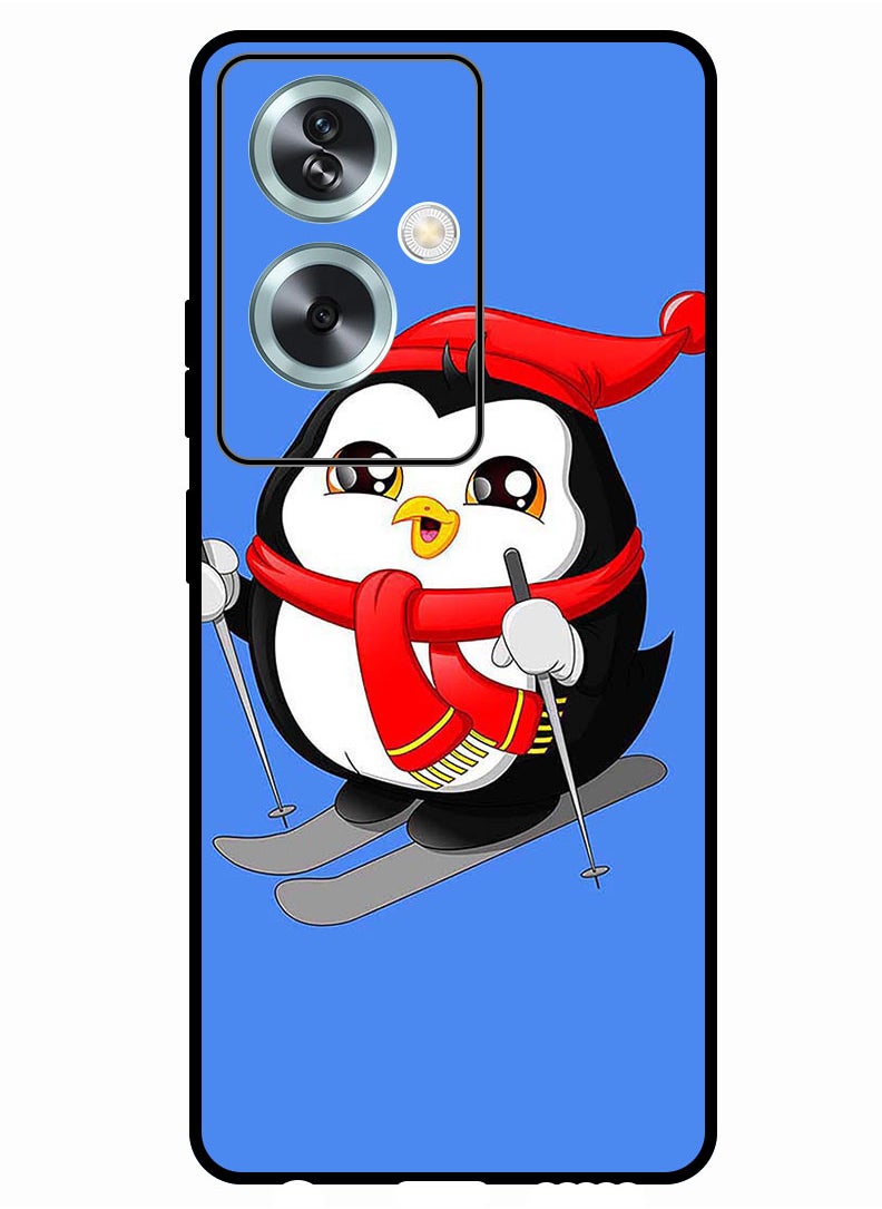 Theodor Protective Case Anti Scratch Shock Proof Bumper Cover For Oppo A79 5G Skating Penguin  - Image 1