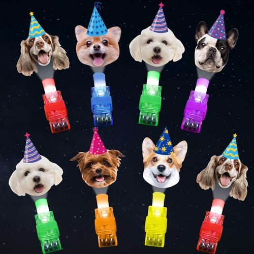 Oitnlaughter 36Pcs Dog Themed LED Finger Lights Puppy Party Favors Glow in the Dark Light Up Finger Lights Toys Bulk for Birthday Party Favors Treasure Box Goodie Bag Stuffer Birthday Gifts Classroom Prize - Image 1