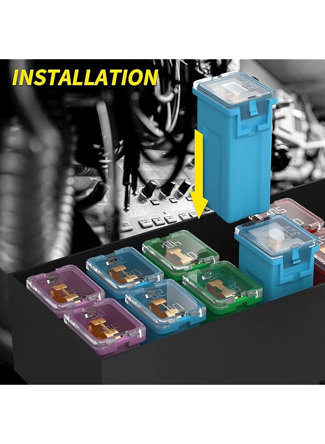 Excefore 36 Pcs Jcase Fuse Automotive Tall/Standard And Low Profile Jcase Box Shaped Fuses Assortment Kit (20A, 30A, 40A, 50A, 60A, 80A) For Ford Chevy/Gm Nissan And Toyota Pickup Trucks Cars Suvs - Image 3
