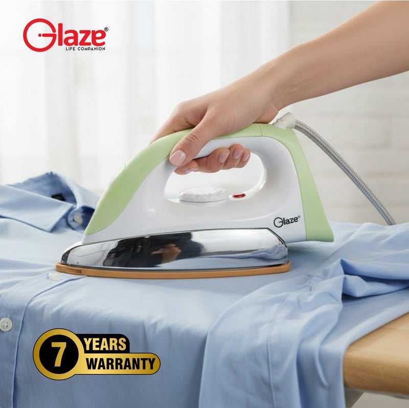 Glaze Heavy Electric Iron 1200W with Auto Shut-Off – Non-Stick Soleplate, Fast Heating, Adjustable Temperature Control, Dry Iron for Clothes - Image 1