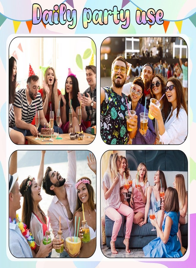 Potchen 60 Pcs Colorful Star Shaped Plastic Straws Disposable Drinking Cute Straw for Beverage Cocktail Birthday Party Baby Shower Wedding Decorations (Light Color) - Image 4