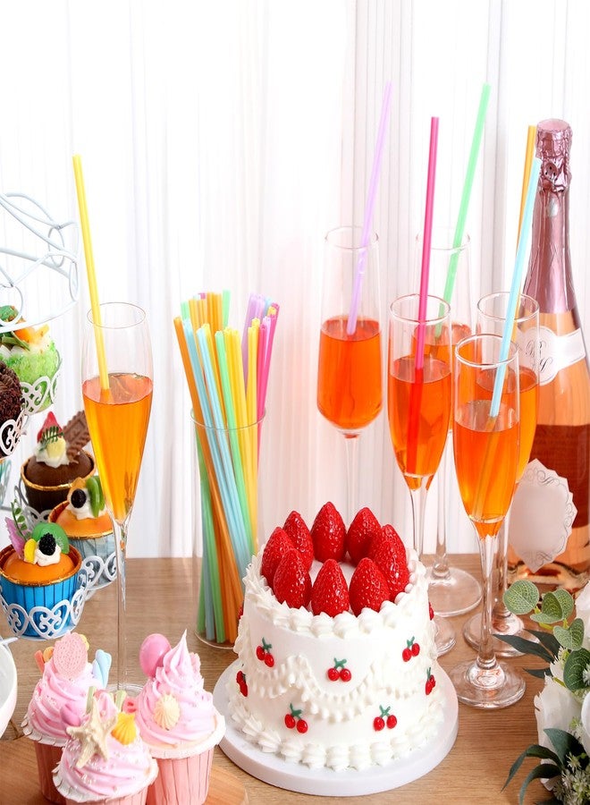 Potchen 60 Pcs Colorful Star Shaped Plastic Straws Disposable Drinking Cute Straw for Beverage Cocktail Birthday Party Baby Shower Wedding Decorations (Light Color) - Image 2